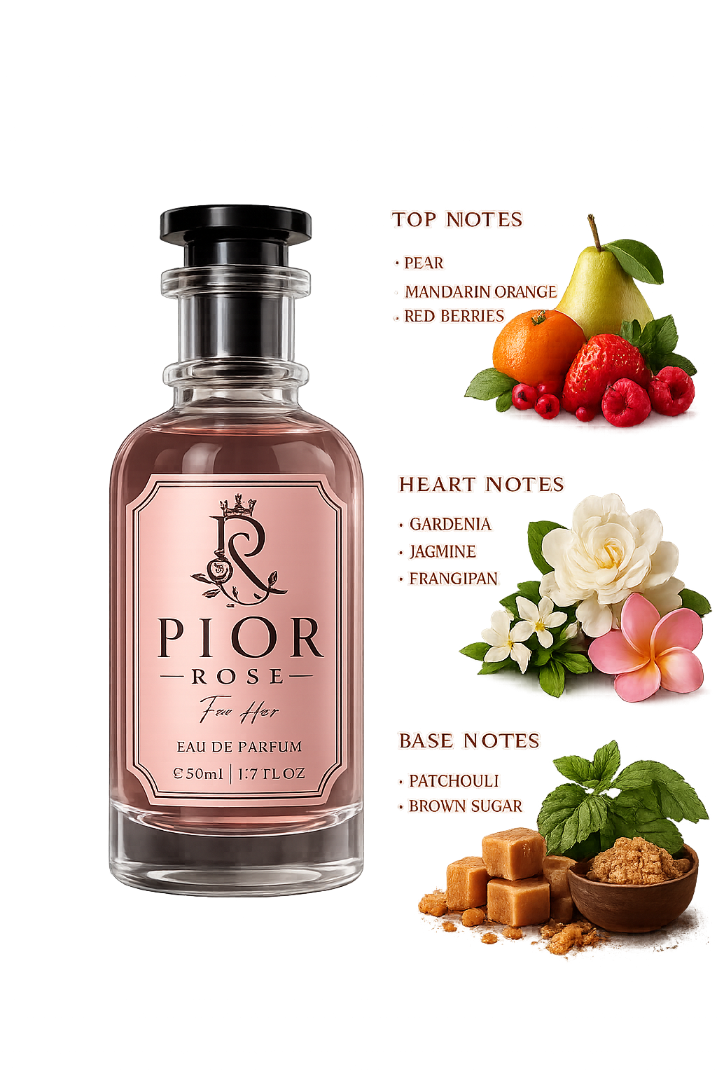 Pior Rose | Elegant Floral Fragrance for Her – 50ml