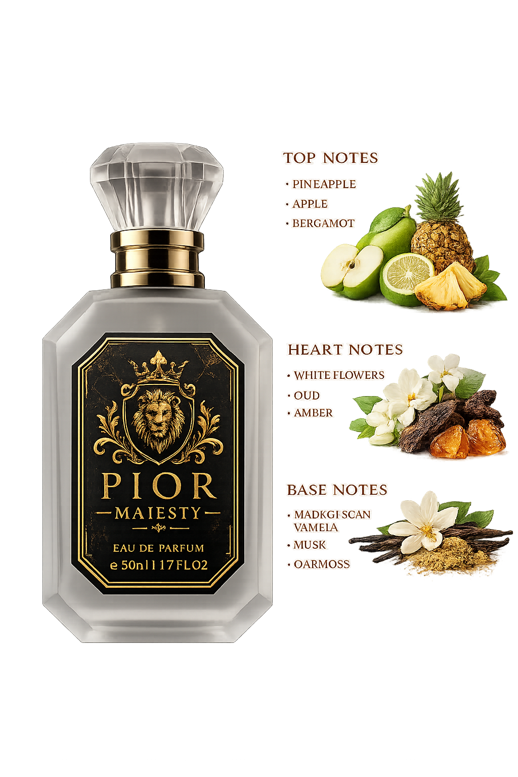 Pior Majesty | Regal Oud & Amber Fragrance – 50ml