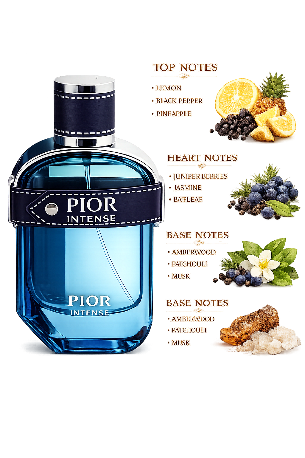 Pior Intense | Fresh Woody Aromatic Fragrance for Men – 50ml