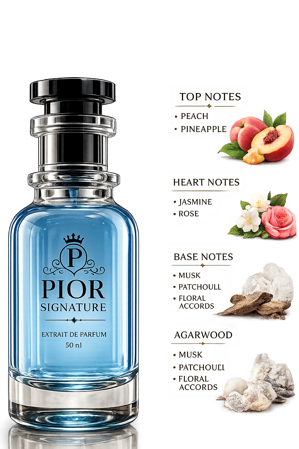 Pior Signature | Luxurious Fruity Floral Fragrance – 50ml