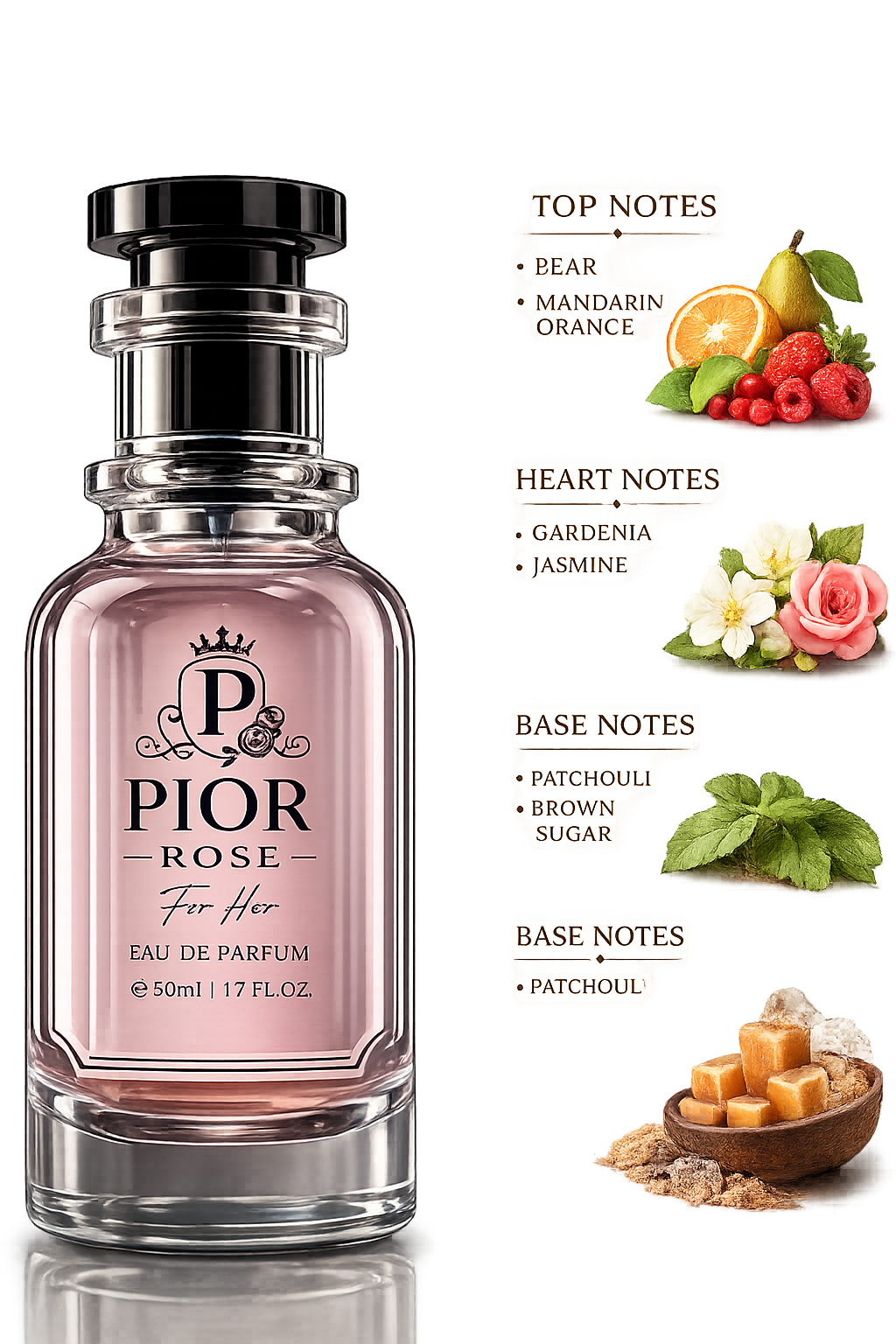 Pior Rose | Elegant Floral Fragrance for Her – 50ml