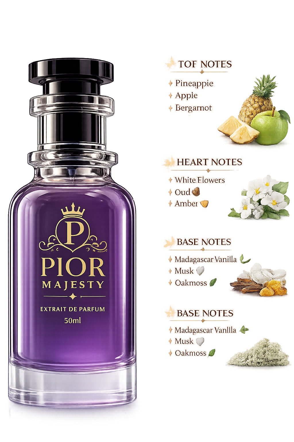Pior Majesty | Regal Oud & Amber Fragrance – 50ml