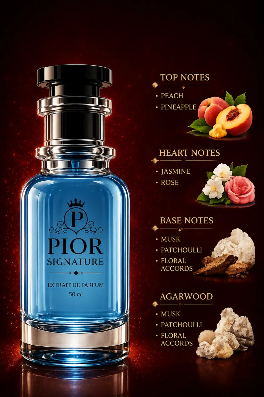 Pior Signature Inspired By MADAWI OUD | Luxurious Fruity Floral Fragrance – 50ml