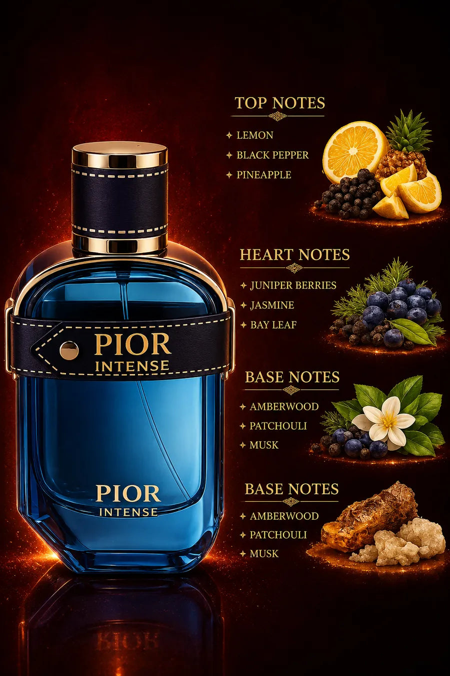 Pior Intense | Fresh Woody Aromatic Fragrance for Men – 50ml